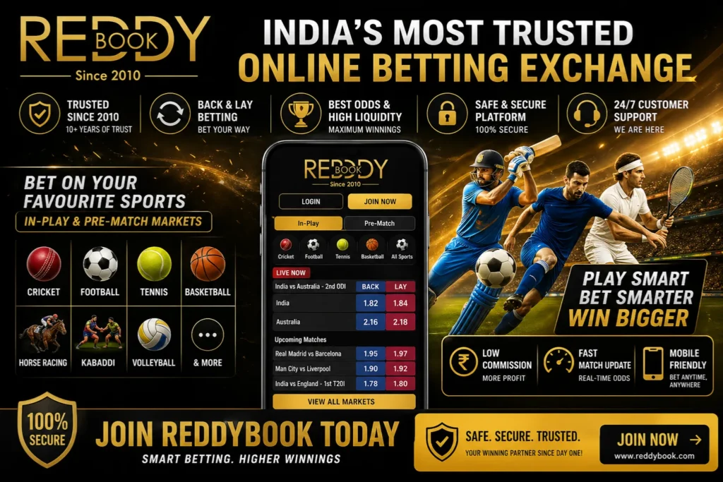 Reddybook – India’s Most Trusted Online Betting Exchange